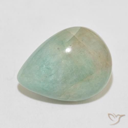 10.53ct طبيعي أخضر أزرق فاتح امازونيت, شكل الكمثرى, غير شفاف