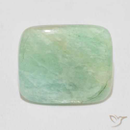 15.17ct طبيعي أخضر رمادى امازونيت, وسادة, غير شفاف