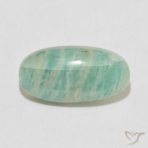 7.77ct طبيعي أخضر البحر فاتح امازونيت, بيضوي, غير شفاف