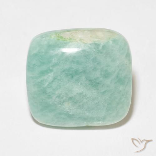 17.43ct طبيعي أخضر أزرق فاتح امازونيت, وسادة, غير شفاف