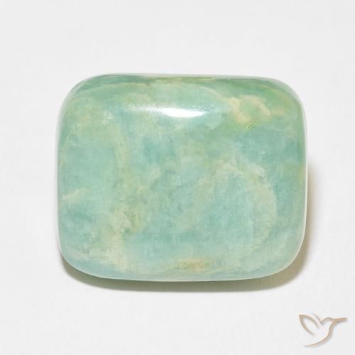 22.58ct طبيعي أخضر متوسط امازونيت, وسادة, غير شفاف