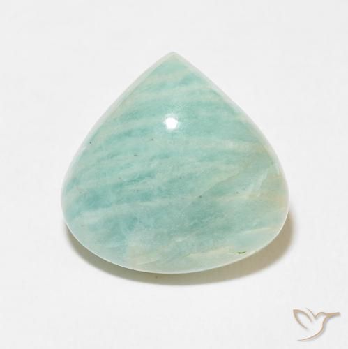 11.81ct طبيعي أخضر البحر فاتح امازونيت, شكل الكمثرى, غير شفاف