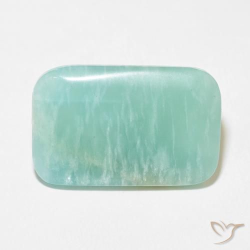 19.86ct طبيعي أخضر أزرق فاتح امازونيت, وسادة, غير شفاف