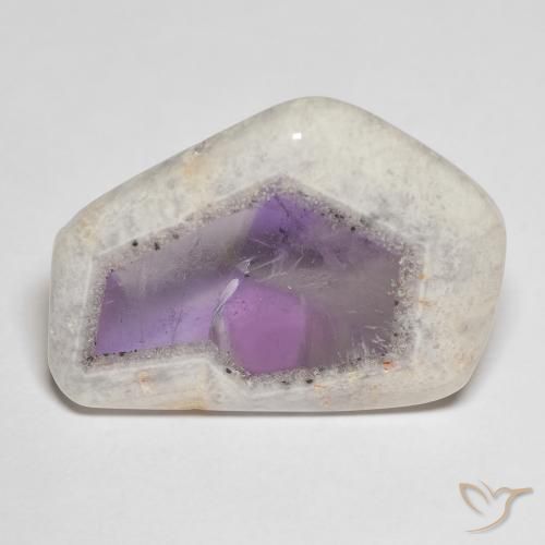 24.91ct طبيعي متعدد الألوان شريحة الجيود الجمشتية, فانسى, شفاف