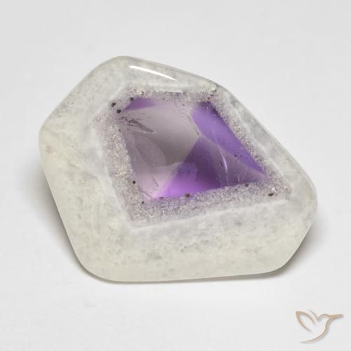 15.24ct طبيعي متعدد الألوان شريحة الجيود الجمشتية, فانسى, شفاف