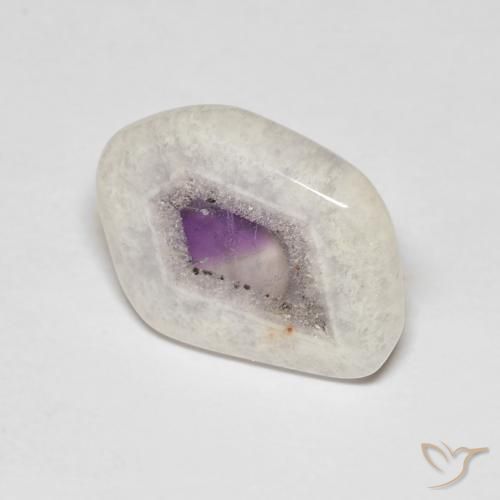 6.98ct طبيعي متعدد الألوان شريحة الجيود الجمشتية, فانسى, شفاف