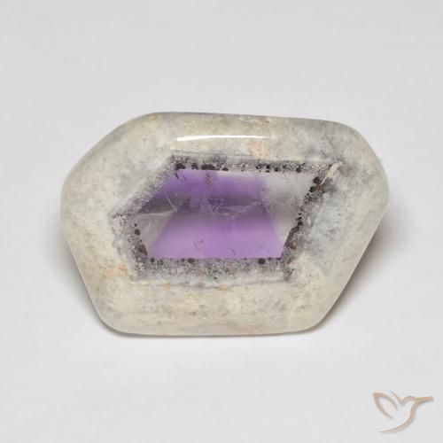 16.23ct طبيعي متعدد الألوان شريحة الجيود الجمشتية, فانسى, شفاف