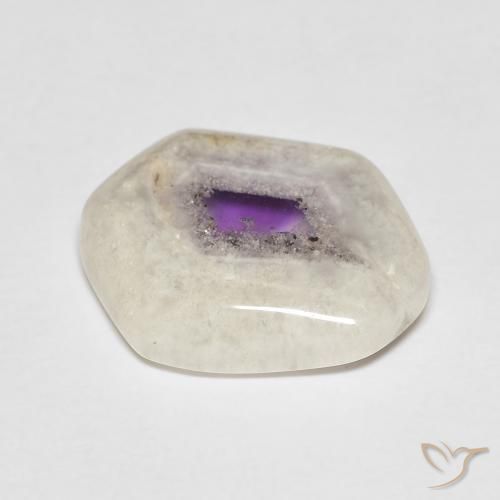 6.52ct طبيعي متعدد الألوان شريحة الجيود الجمشتية, فانسى, شفاف