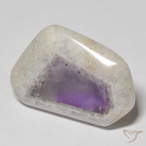 33.91ct طبيعي متعدد الألوان شريحة الجيود الجمشتية, فانسى, شفاف