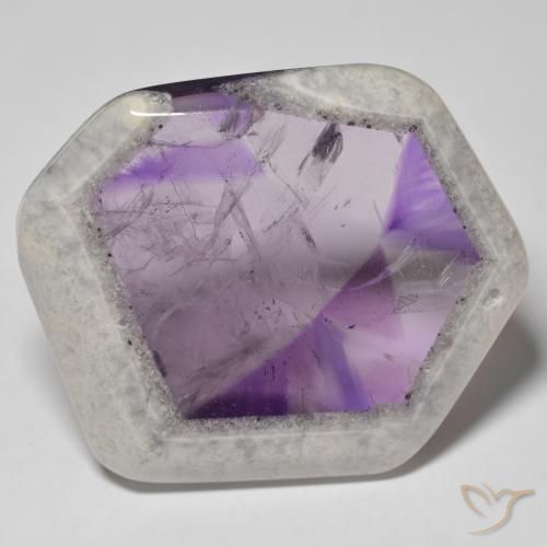 61.66ct طبيعي متعدد الألوان شريحة الجيود الجمشتية, فانسى, شفاف