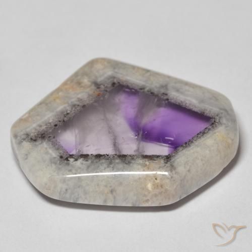 21.85ct طبيعي متعدد الألوان شريحة الجمشت الجيود, فانسى, شفاف