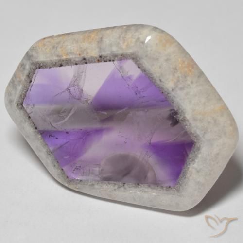 51.52ct طبيعي متعدد الألوان شريحة الجيود الجمشتية, فانسى, شفاف
