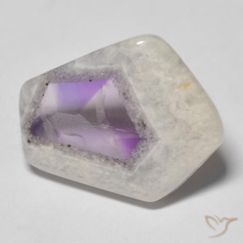 15.89ct طبيعي متعدد الألوان شريحة الجيود الجمشتية, فانسى, شفاف