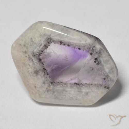 12.40ct طبيعي متعدد الألوان شريحة الجيود الجمشتية, فانسى, شفاف