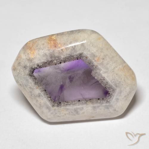 25.02ct طبيعي متعدد الألوان شريحة الجيود الجمشتية, فانسى, شفاف