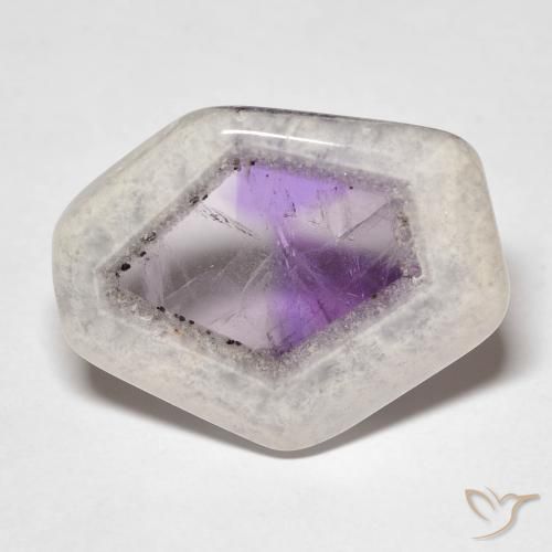18.38ct طبيعي متعدد الألوان شريحة الجيود الجمشتية, فانسى, شفاف