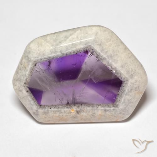57.02ct طبيعي متعدد الألوان شريحة الجمشت الجيود, فانسى, شفاف