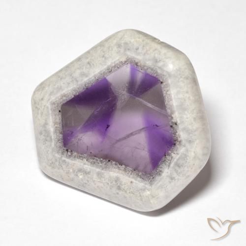 شريحة جيود الجمشت متعدد الألوان طبيعي، شكل خيالي، 37.31 قيراط، شفاف