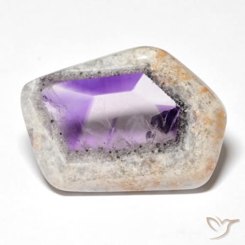 27.23ct طبيعي متعدد الألوان شريحة الجيود الجمشتية, فانسى, شفاف
