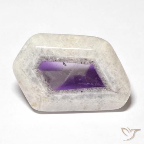 28.73ct طبيعي متعدد الألوان شريحة الجيود الجمشتية, فانسى, شفاف