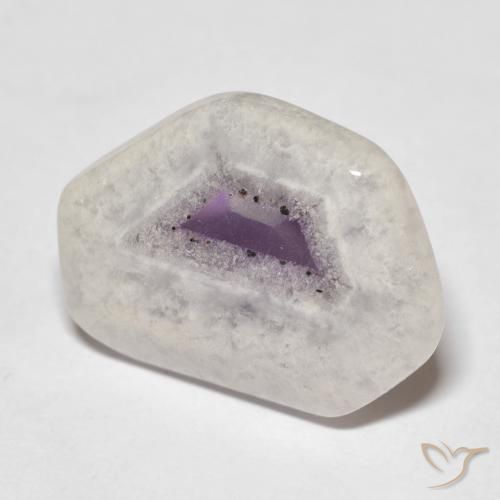 9.16ct طبيعي متعدد الألوان شريحة الجيود الجمشتية, فانسى, شفاف