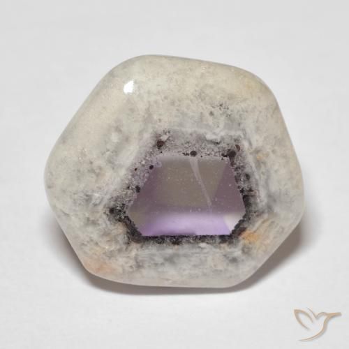 8.96ct طبيعي متعدد الألوان شريحة الجمشت الجيود, فانسى, شفاف