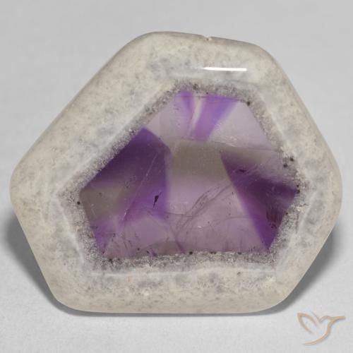 37.31ct طبيعي متعدد الألوان شريحة الجيود الجمشتية, فانسى, شفاف
