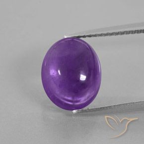 4.27ct طبيعي بنفسجي أرجواني جمشت, بيضوي, شفاف / نصف شفاف