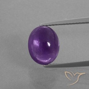 4.10ct طبيعي بنفسجى كثيف جمشت, بيضوي, شفاف / نصف شفاف