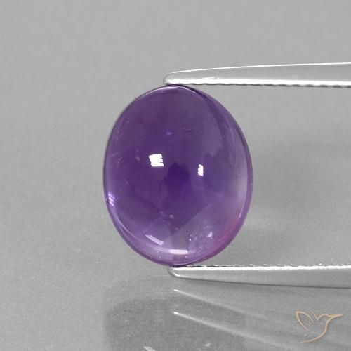 4.47ct طبيعي بنفسجى فاتح-متوسط جمشت, بيضوي, شفاف