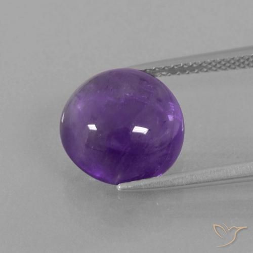 5.61ct طبيعي بنفسجى فاتح-متوسط جمشت, دائري, شفاف