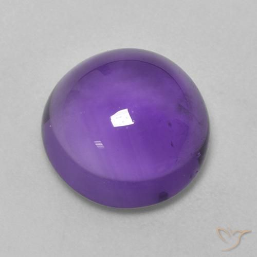 4.55ct طبيعي بنفسجى فاتح-متوسط جمشت, دائري, شفاف