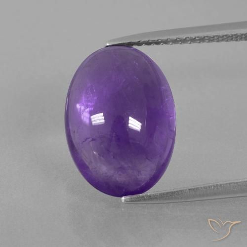 6.34ct طبيعي بنفسجى فاتح-متوسط جمشت, بيضوي, شفاف