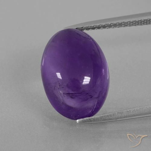 6.95ct طبيعي بنفسجى متوسط جمشت, بيضوي, شفاف