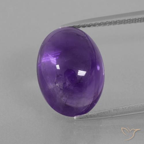 7.85ct طبيعي بنفسجى متوسط جمشت, بيضوي, شفاف