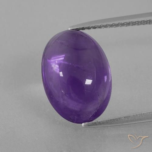 6.85ct طبيعي بنفسجى متوسط جمشت, بيضوي, شفاف