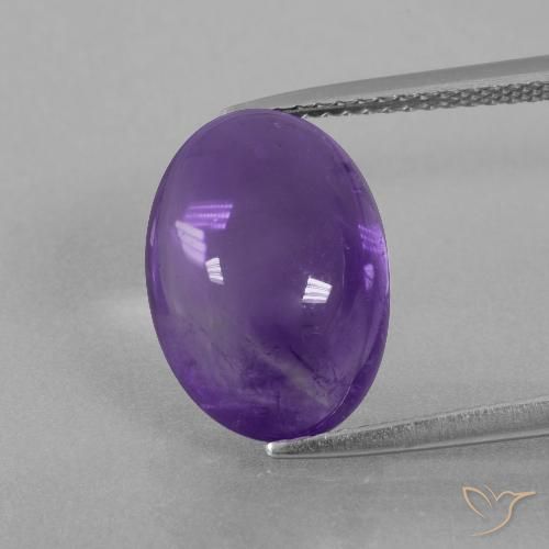 6.46ct طبيعي بنفسجى متوسط جمشت, بيضوي, شفاف