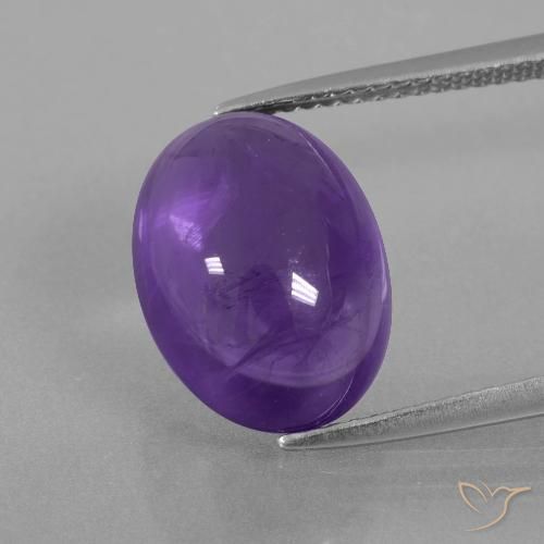 7.03ct طبيعي بنفسجى متوسط جمشت, بيضوي, شفاف