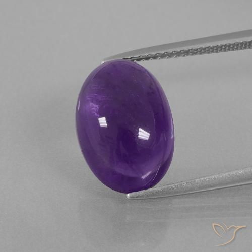 6.84ct طبيعي بنفسجى متوسط جمشت, بيضوي, شفاف