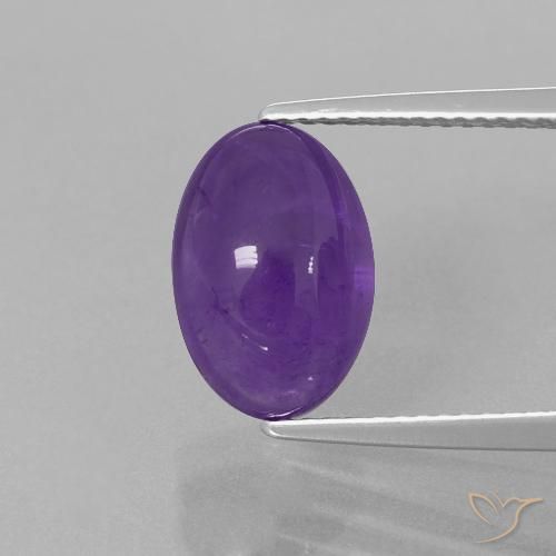 4.10ct طبيعي بنفسجى فاتح-متوسط جمشت, بيضوي, شفاف