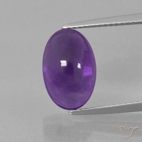 3.98ct طبيعي بنفسجى متوسط جمشت, بيضوي, شفاف
