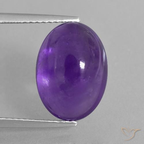 7.06ct طبيعي بنفسجى فاتح-متوسط جمشت, بيضوي, شفاف
