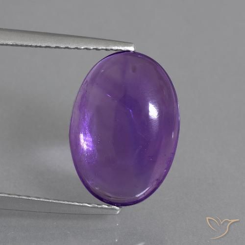 5.22ct طبيعي بنفسجى متوسط جمشت, بيضوي, شفاف