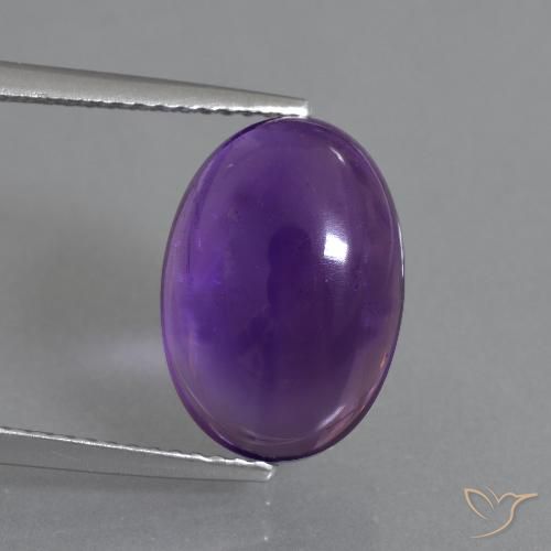 6.80ct طبيعي بنفسجى متوسط جمشت, بيضوي, شفاف
