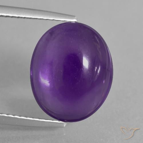 7.35ct طبيعي بنفسجى متوسط جمشت, بيضوي, شفاف