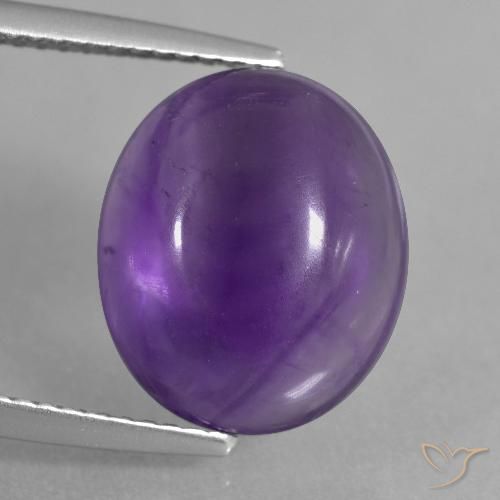 7.17ct طبيعي بنفسجى متوسط جمشت, بيضوي, شفاف