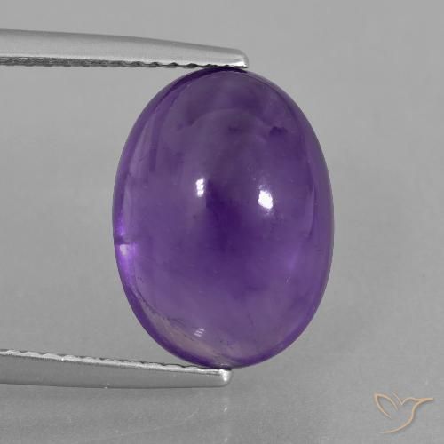 6.73ct طبيعي بنفسجى متوسط جمشت, بيضوي, شفاف