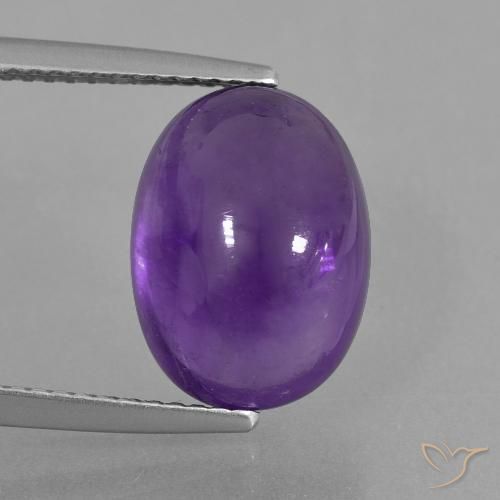 6.87ct طبيعي بنفسجى فاتح-متوسط جمشت, بيضوي, شفاف