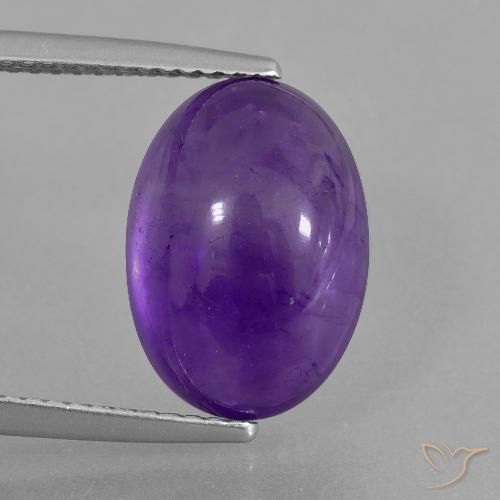 7.13ct طبيعي بنفسجى متوسط جمشت, بيضوي, شفاف