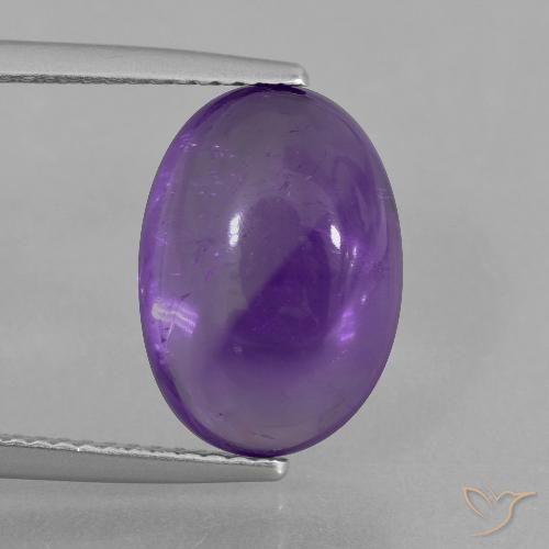 6.14ct طبيعي بنفسجى متوسط جمشت, بيضوي, شفاف